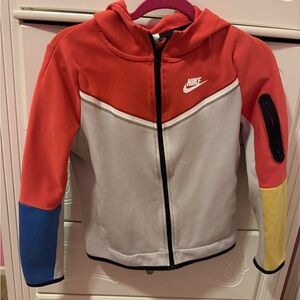 Nike Red and White Zip-Up Jacket